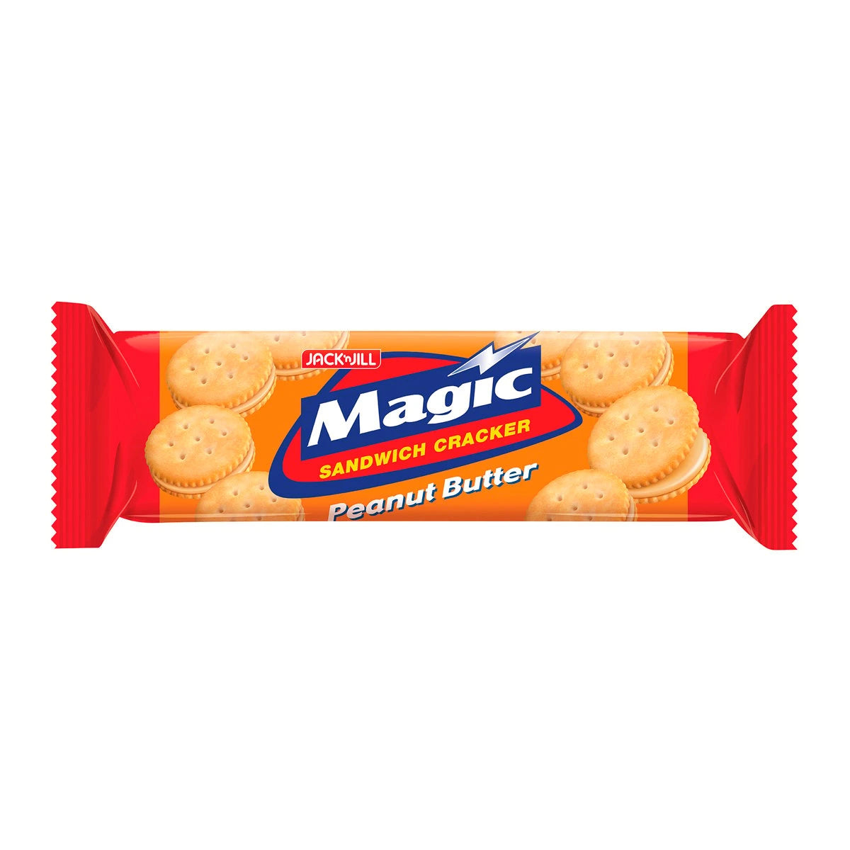 Jack'N Jill Magic Cracker Peanut Butter confectionery snacks featuring crispy crackers filled with creamy peanut butter.