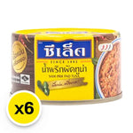 SEALECT Nam Prik Pad Tuna 95g, dry grocery pack of six, featuring a jar of seasoned tuna paste with traditional flavor.