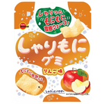 Bourbon Sharimoni Gummi Ringo Aji confectionery snacks with colorful gummy rings on a white background.