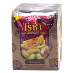 Roza Green Mustard Spicy Sweet 145g jar, top view showing vibrant green mustard paste in a clear glass jar.