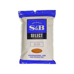 S&B Select Garam Masala curry powder mix with pepper, dry grocery spice blend in a sealed package.