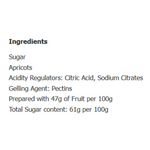 Sainsbury's Taste The Difference apricot conserve jar with apricots and golden preserves visible inside