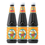 Nguan Chiang dark soy sauce 940g bottles, packaged in a set of three, ideal for Asian cooking and culinary uses.