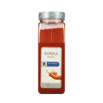 Mccormick paprika in a 510g dry grocery container, bright red ground spice for cooking and seasoning.