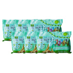 Lilsheep glass protein soy crisps snack in a clear glass jar, showcasing crispy soy snack pieces, 350g.