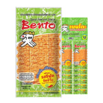 BENTO Bento Squid Seafood Snack Super Spicy 4g package, dry grocery snack with spicy dried squid pieces in a colorful bag