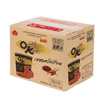 Pack of 36 Mama Oriental Kitchen Instant Cup Noodles in 80g cups, featuring hot Korean flavor, dry grocery product.