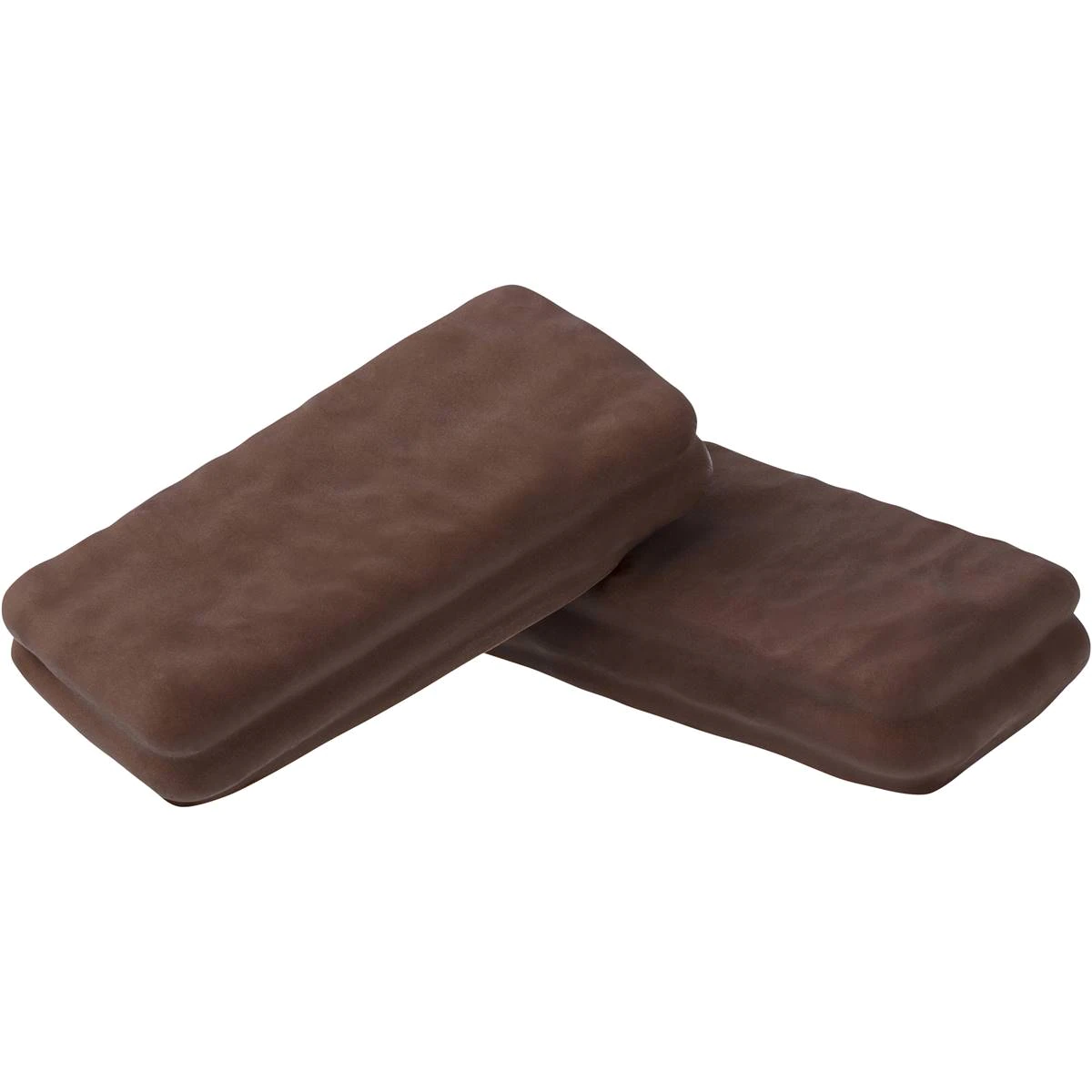 Arnott's Tim Tam Dark Chocolate biscuits stacked on a plate, showcasing the rich dark chocolate coating and snack packaging.