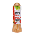 Kewpie Spicy Roasted Sesame Dressing bottle with label, showing vibrant sesame and spice ingredients for salads and Asian dishes.