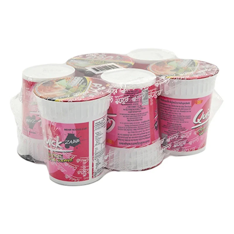Quick Instant Noodle Cup Chilli Paste Tom Yum 60g, dry grocery, spicy flavor in a convenient noodle cup.