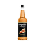 LongBeach Butterscotch Syrup bottle from dry grocery, with a rich caramel color and label displaying the brand and product name.