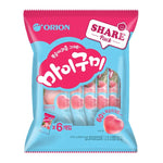 Orion My Gummy Peach snack bag, 259g, featuring peach-shaped gummy candies in a colorful, resealable package.