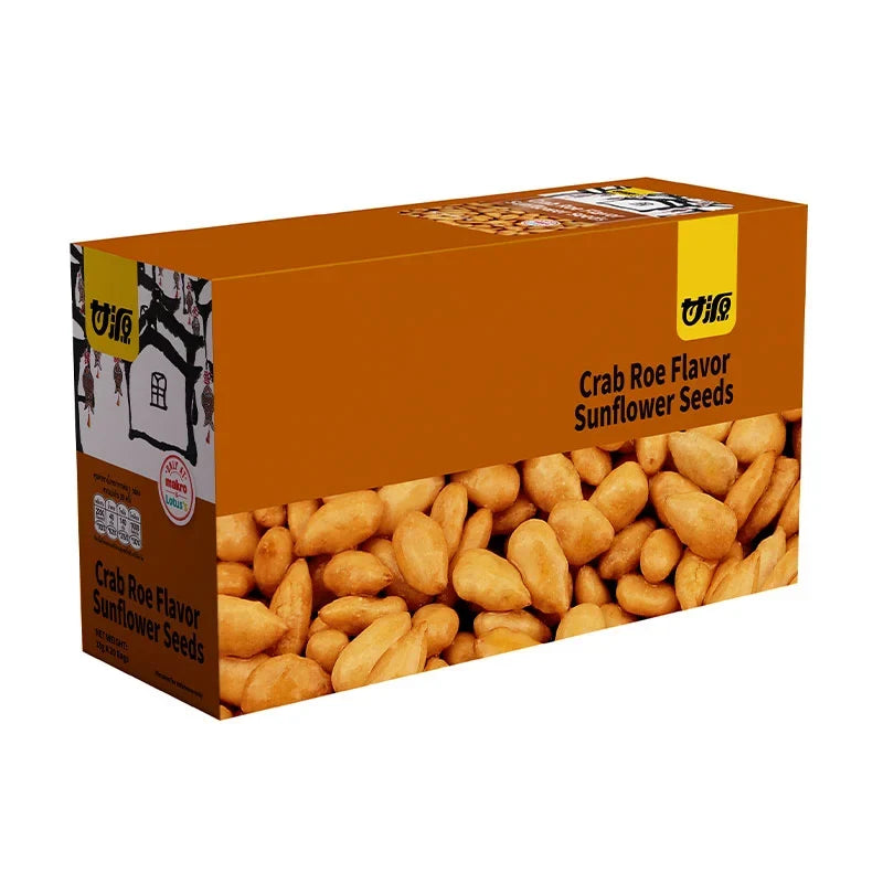 Gain YUM Sunflower Seeds Crab Roe Flavor 360g, dry snack with sunflower seeds in crab roe seasoning, from GAIN YUM brand.