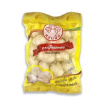 Sanpueng pickled garlic in a 900g jar, dry grocery product with whole garlic cloves soaked in pickling brine