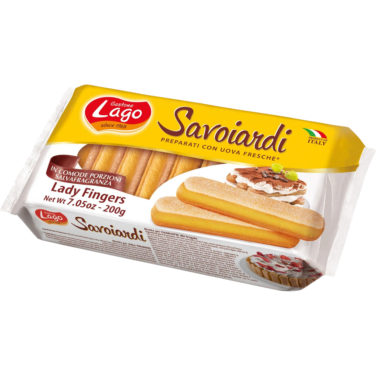 Logo Lady Fingers, confectionery snacks with finger-shaped biscuits, featuring a classic golden-brown exterior and crisp texture.