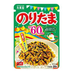 Marumiya Noritama rice seasoning in a 28g dry grocery packet, Japanese rice topping with sesame and seaweed flavor.