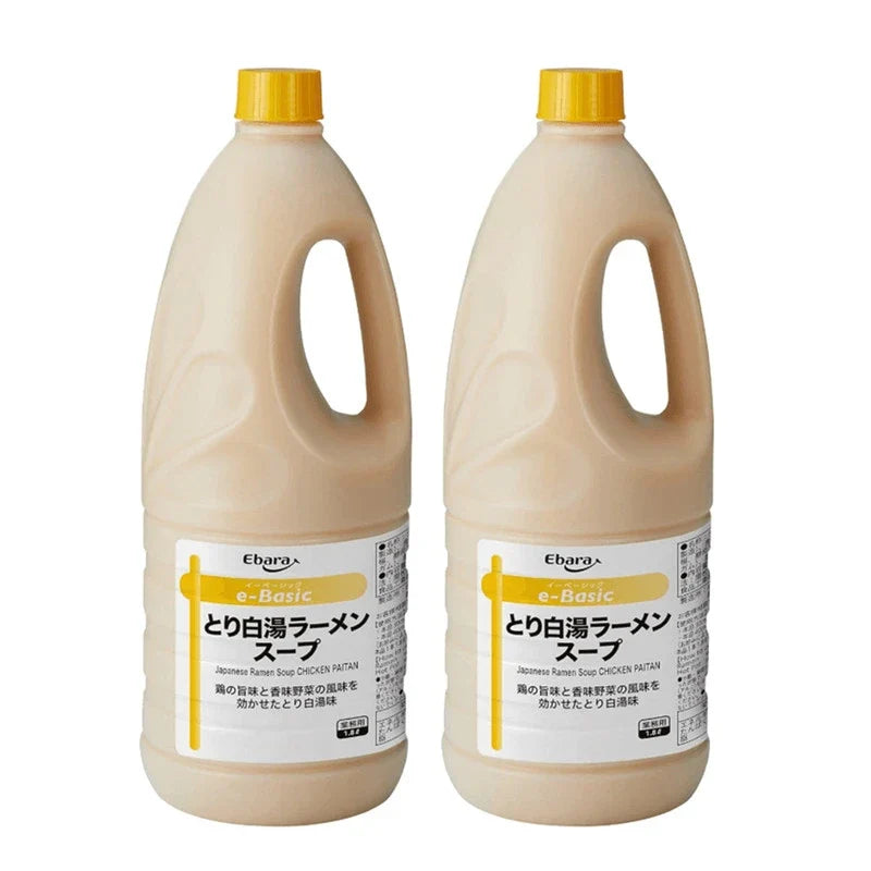 Ebara Chicken Ji Paitan Gara Soup with Bone Extract, 1kg, showcasing the dry grocery product with packaging and ingredients.
