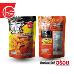 O-yua Shrimp Chin Snack with sweet chili flavor in 22g package, popular O-YUA confectionery snack with crispy shrimp and spicy-sweet chili coating.