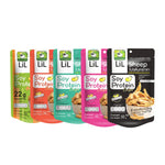 Lilsheep Soy Protein Crisps snack in a clear bag, showcasing crispy soy protein treats from LILSHEEP confectionery brand.
