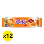 Fun-o Thai tea flavored sandwich cookies filled with cream, 40.5g, a dry grocery snack with vibrant, colorful packaging.