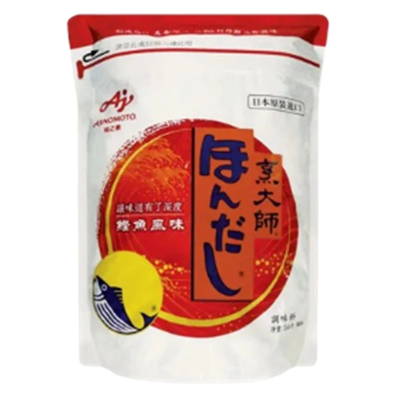 Ajinomoto Hondashi Katsuodashi dried bonito stock granules in 1kg package, Japanese dry grocery seasoning for soups and dishes