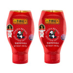 LEE KUM KEE Panda Oyster Sauce 500g bottles, two jars of Asian dry grocery condiment with dark, rich oyster sauce for cooking.