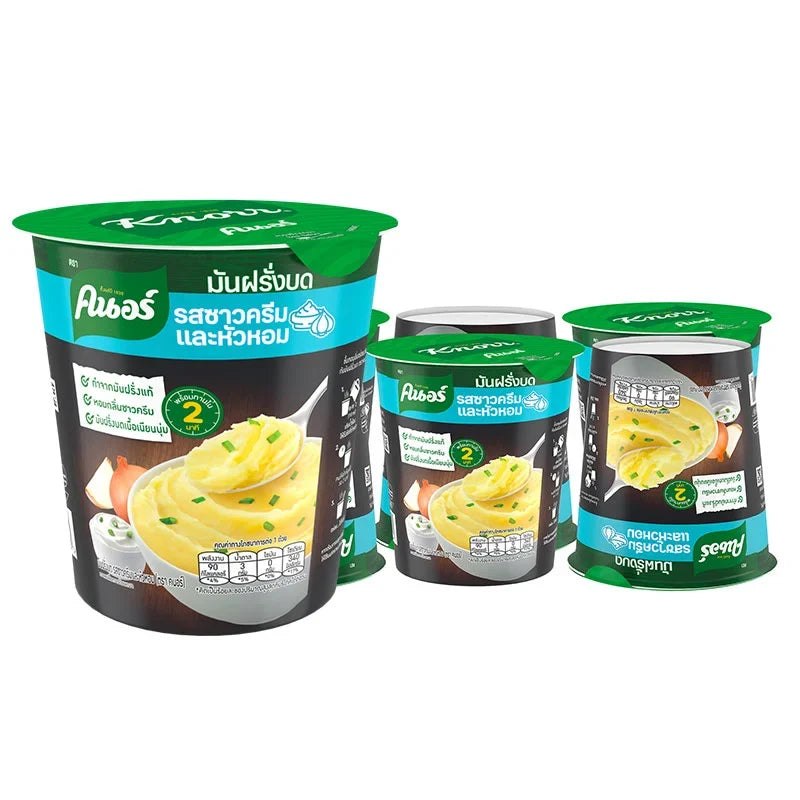Knorr mashed potato sour cream and onion flavor dry mix, 26g x 6 packs, for quick and flavorful side dishes
