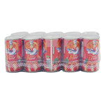 Cans of Super C Chef Sardines in Tomato Sauce, 155ml, stacked in a grocery store display.