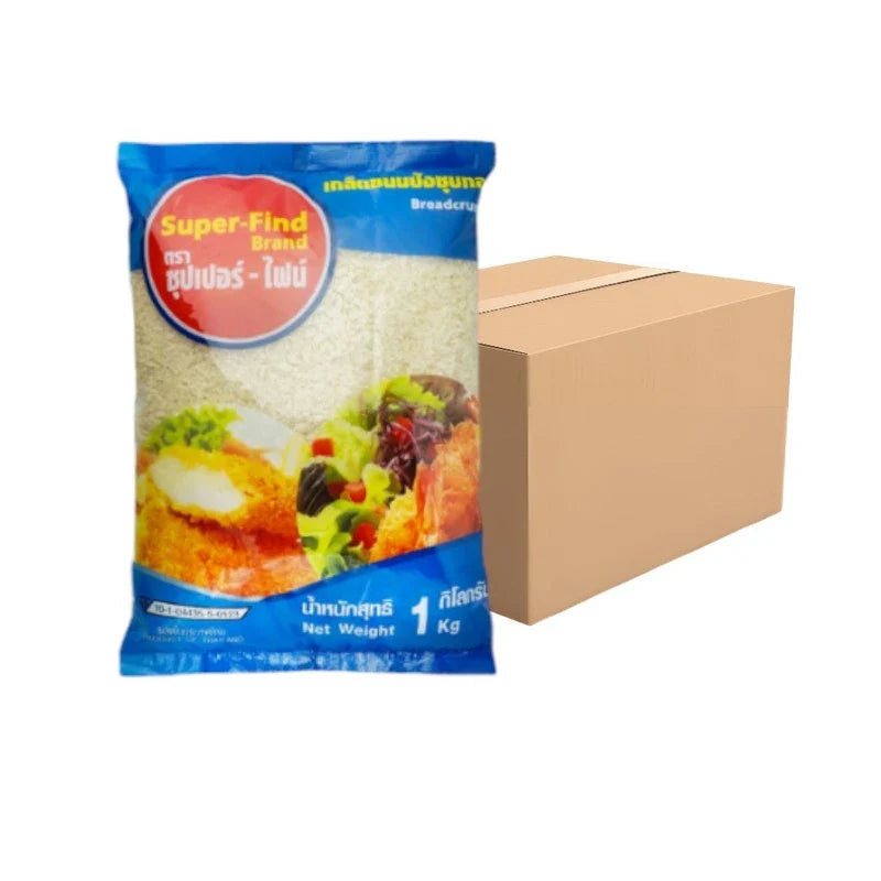 Best Odour Whole Super-find Bread Crumbs 1000g in a clear container, ideal for cooking and baking in dry grocery shopping.
