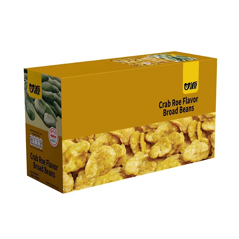 Gain YUM Broad Beans Crab Roe snack in 360g package, dry grocery snack with broad beans and crab roe flavor.