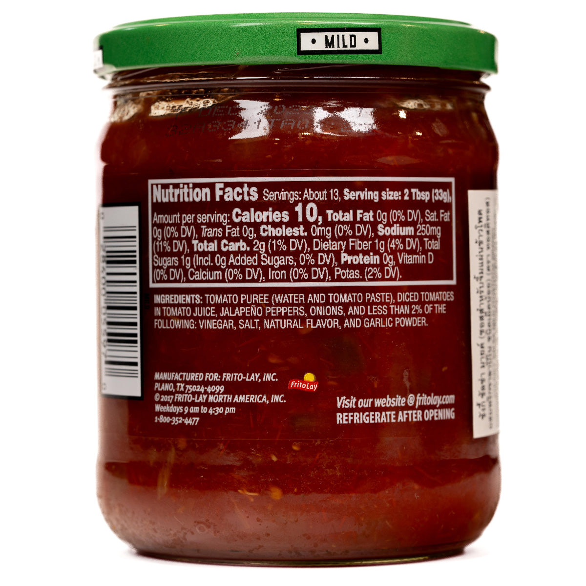 Tostitos Chunky Salsa Mild jar with fresh ingredients and label, perfect for dipping or adding flavor to dishes