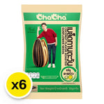 Chacha Sunflower Seeds Coconut Flavor 30g pack, stacked in a row, showcasing the colorful packaging of this dry grocery snack.