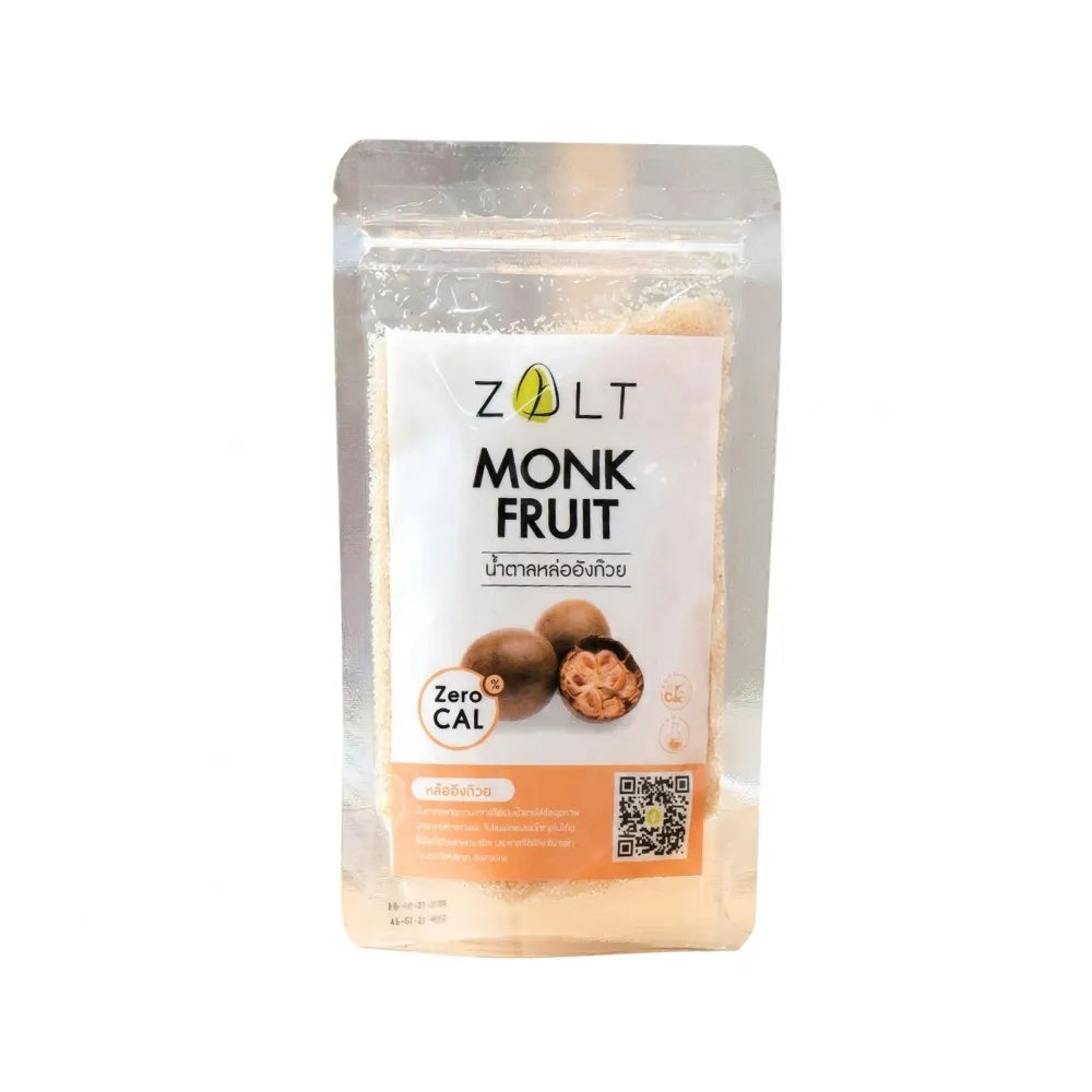 Zalt Luang Han Guo Sugar in a package, dry grocery product with certification, showcasing the product's label and packaging.