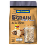Close-up of Mcgarrett Multi 5 Grains with Chia Seeds in a bowl, showing a colorful mix of grains and chia seeds.
