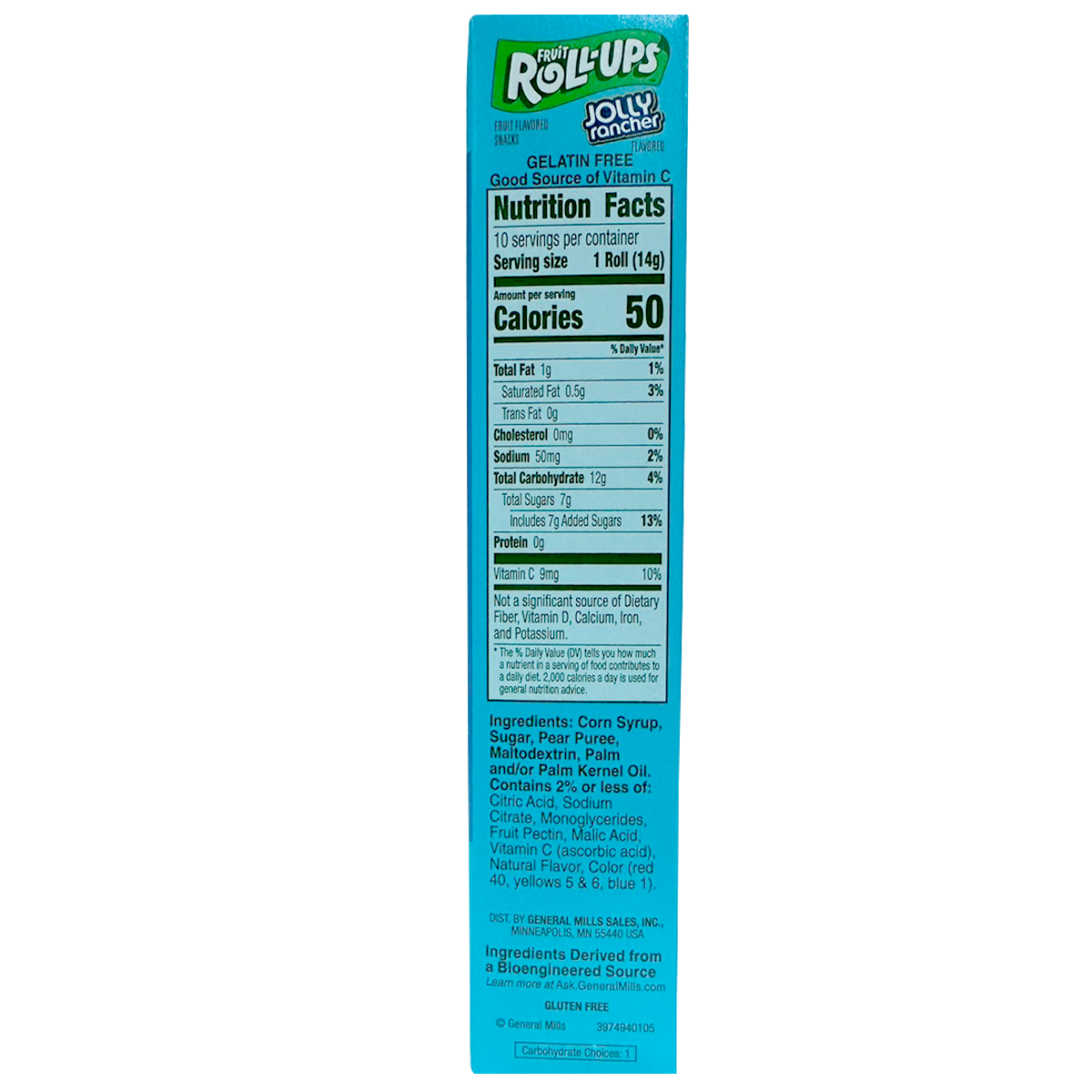 Betty Crocker Fruit Rollups Jolly Rancher confectionery snacks with colorful fruit-flavored chewy strips on a white background.