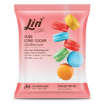 Lin Pure Icing Sugar in a bag, fine white confectioner's sugar for baking and decorating desserts.