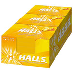Halls Soother Lemon lozenges in a blister pack, 18 tablets, lemon-flavored cough drops from HALLS for soothing throat relief.