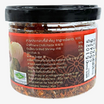 Jar of Khun Maeju Grill Shrimp Chilli Paste, a spicy Thai-style chili paste in a clear glass container.