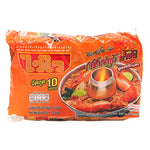 WAIWAI Instant Noodles Tomyum Kung Namkon 60g pack, dry grocery product with spicy Thai tomyum flavor and seafood ingredients.
