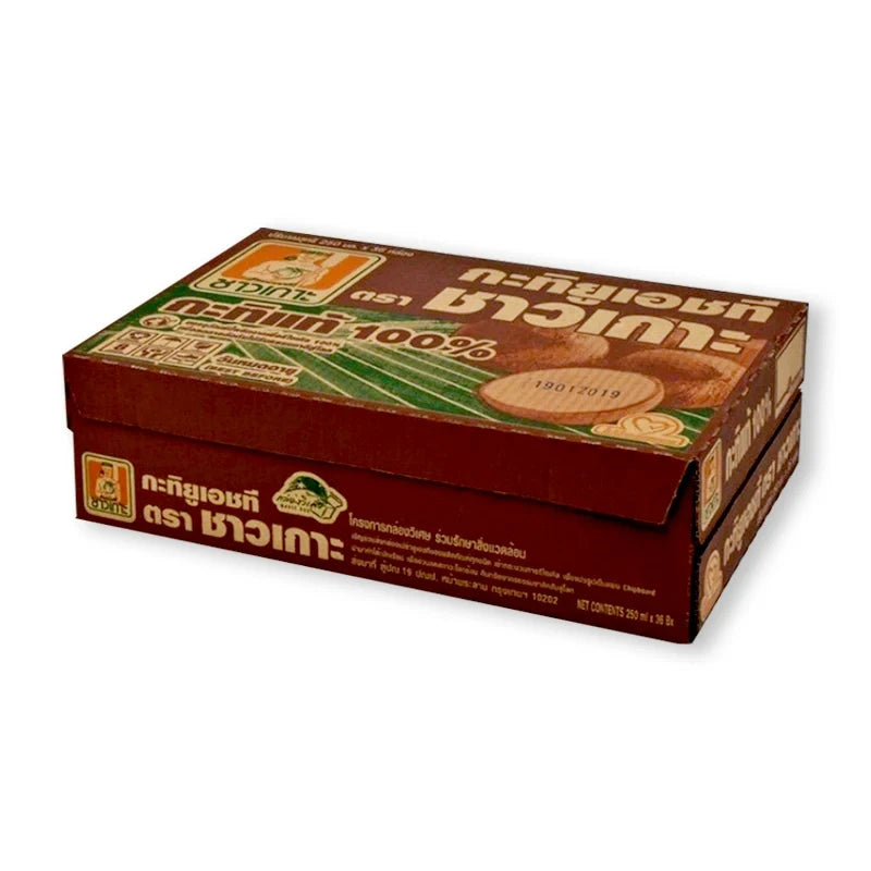 Coconut milk carton from CHAOKOH, 250ml, part of a 36-pack, suitable for cooking and baking in dry grocery shopping.