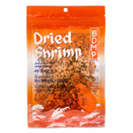 Bdmp dried shrimp in a clear container, suitable for cooking and seasoning in grocery dishes