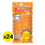 BENTO Bento Squid Seafood Snack Hot Spicy 4g pack, dry grocery snack with spicy flavor, displayed in a clear image.