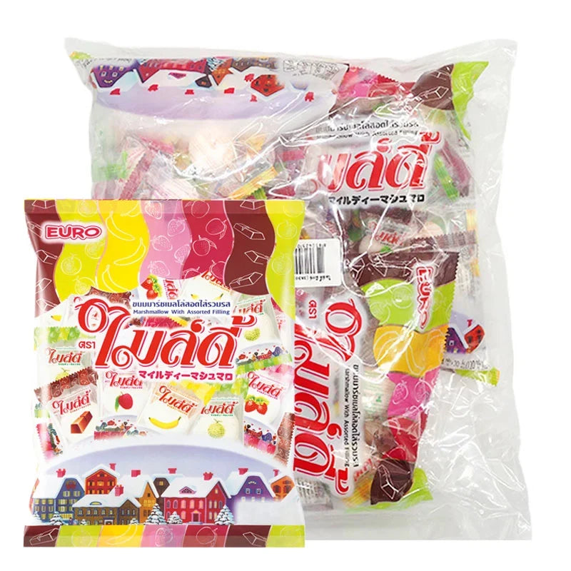 Mildy Cake 120g x3, packaged dry snacks and confectionery from the Mildy brand, featuring three boxes of sweet, baked treats.