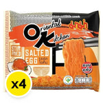 Mama Dried Instant Noodles Oriental Kitchen Stir Fried Salted, dry grocery product with packaged noodles and seasoning.