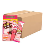 Grinny strawberry-flavored corn snack in 11g packs, shown in a colorful, resealable bag for dry grocery snack category.