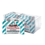 Fisherman's Friend Spear Mint Lozenges in a box, popular dry grocery snack, featuring refreshing mint flavor from the FISHERMAN'S FRIEND brand