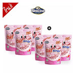 Nezline Oat Rings Snacks Straw 3-pack, 60g, with crispy oat rings in a snack confectionery package.