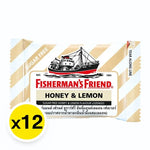 Fisherman's Friend Honey Lemon Lozenges pack with 12 lozenges, dry grocery confectionery by FISHERMAN'S FRIEND, honey lemon flavor