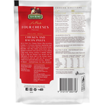 San Remo La Pasta Four Cheese grocery product package with branding and colorful label featuring cheese and pasta illustrations.