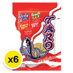 TARO Taro Fish Snack Supper 20g, dry grocery snack with dried fish pieces in a clear package, six packs included.